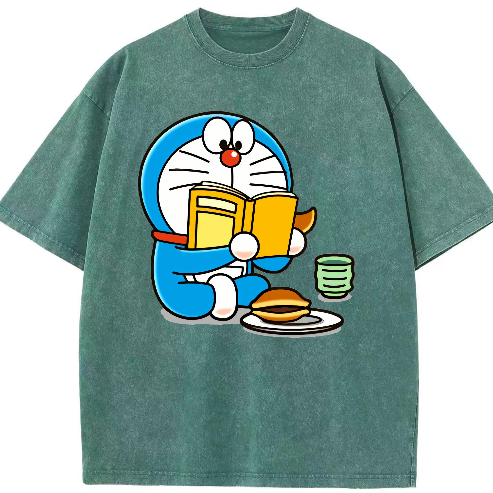 （画像用） ドラえもん Doraemon 綿100% ヴィンテージ風 半袖Tシャツ（フロントプリント）